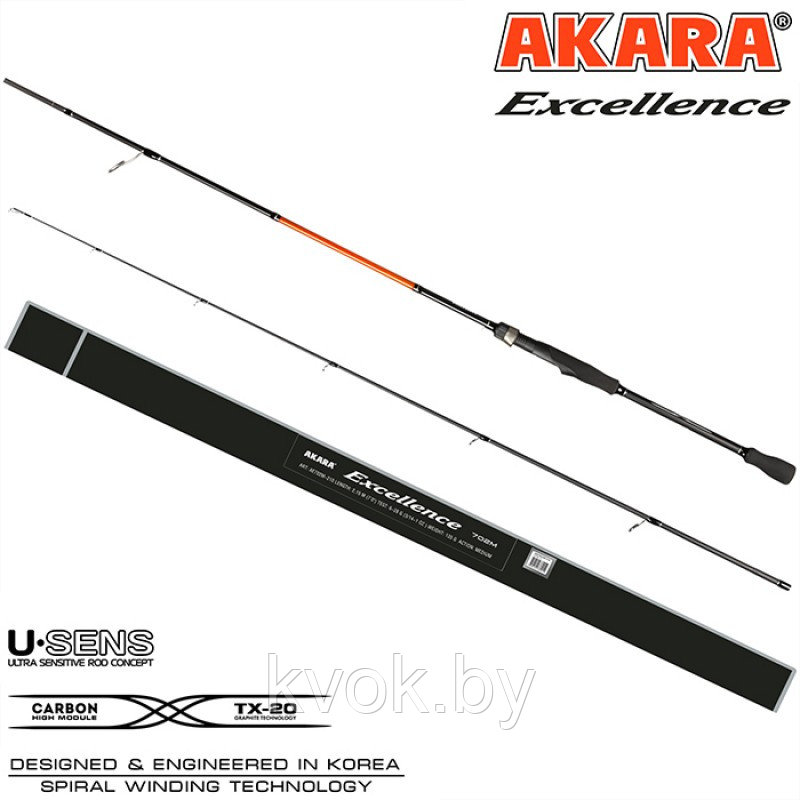 Спиннинг AKARA Excellence H 2,4 м, тест: 15-50 гр