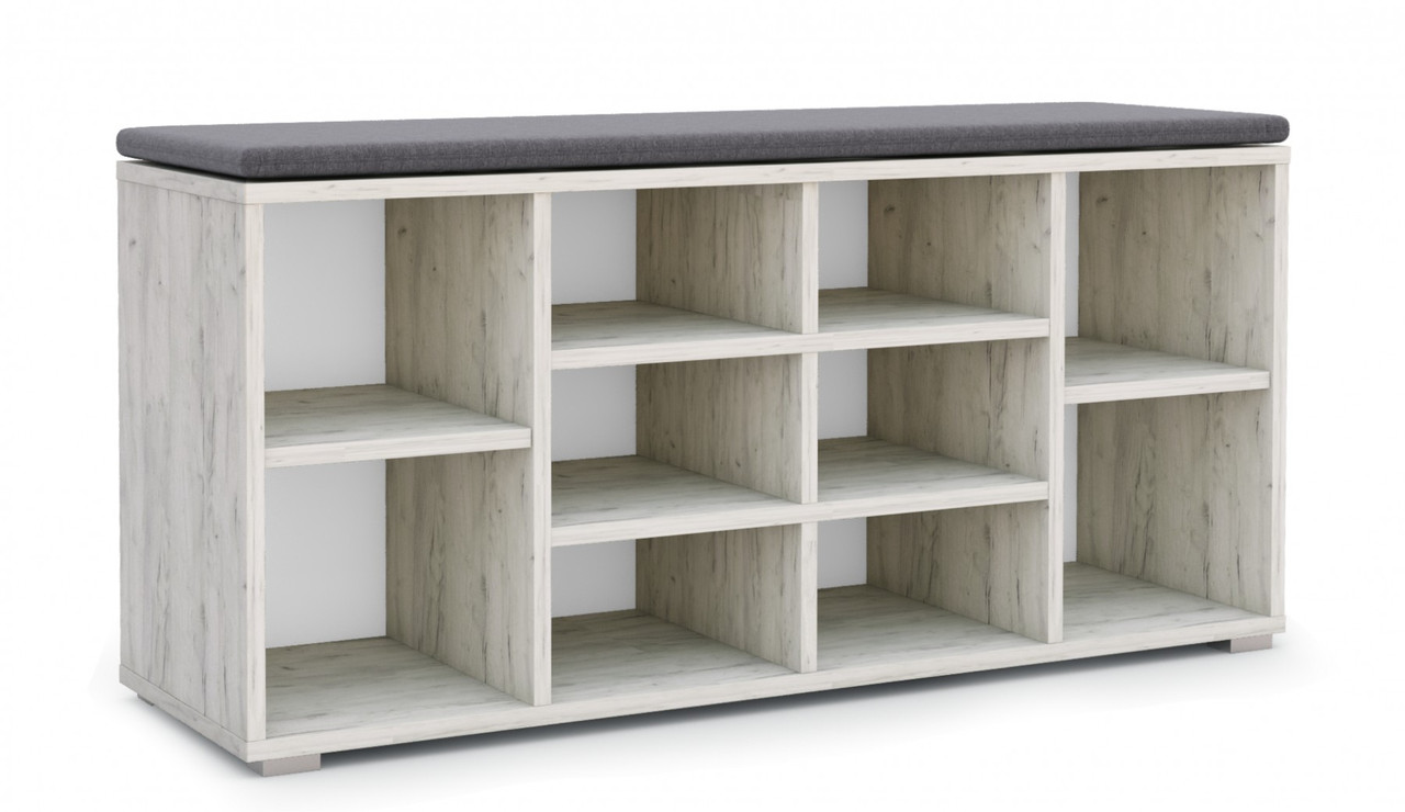 Тумба в прихожую Аризона Дуб крафт белый (грей) фабрика Империал