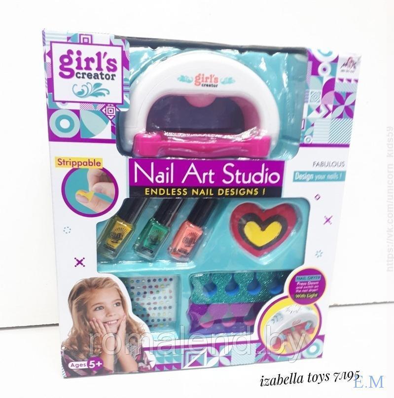 Детский Маникюрный набор "Nail Glam Salon" с лампой для сушки ногтей - фото 2 - id-p137840818