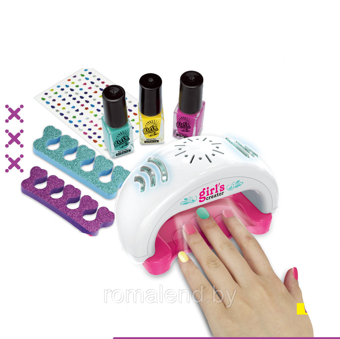 Детский Маникюрный набор "Nail Glam Salon" с лампой для сушки ногтей - фото 4 - id-p137840818