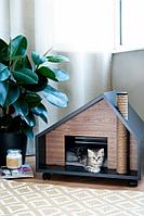 Домик-комплекс для кошек деревянный "Кошкин Дом №38"