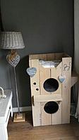 Домик-комплекс для кошек деревянный "Кошкин Дом №40"