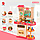 838B Кухня детская, интерактивная Bozhi Toys Fun Cooking, свет, звук, пар, течёт вода, 39 предметов, фото 7