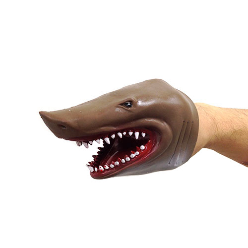 Игрушки на руку: Рукозвери "Зубастая Акула", коричневый - фото 1 - id-p101247191
