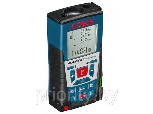 Дальномер лазерный BOSCH GLM 250 VF в кор. (0.05 - 250 м, +/- 1 мм/м, IP 54)