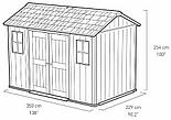 Пластиковый сарай-хозблок для дачи Keter Oakland 1175 SD (Установка-сборка), фото 3