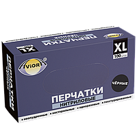 Перчатки нитриловые, черные, размер XL, 100 шт. в уп., AVIORA