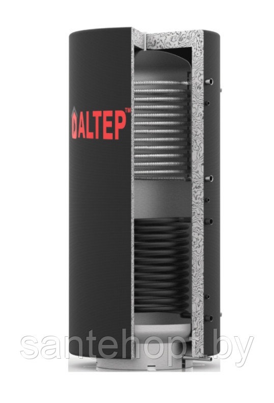 Буферная емкость Altep ТА2 500, два теплообменника, с теплоизоляцией