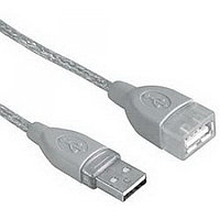 H-45040, USB A(m) - USB A(f), 3м, серый (00045040) Кабель HAMA