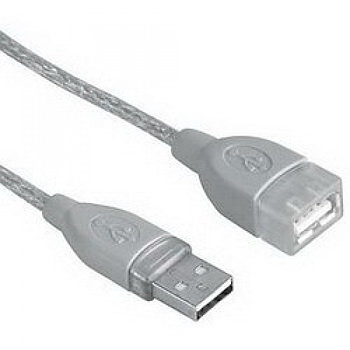 H-45040, USB A(m) - USB A(f), 3м, серый (00045040) Кабель HAMA