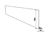 ЛОБОВАЯ ПЛАНКА 150Х30ММ ДЛЯ СОФИТА RAL 9003 (БЕЛЫЙ)