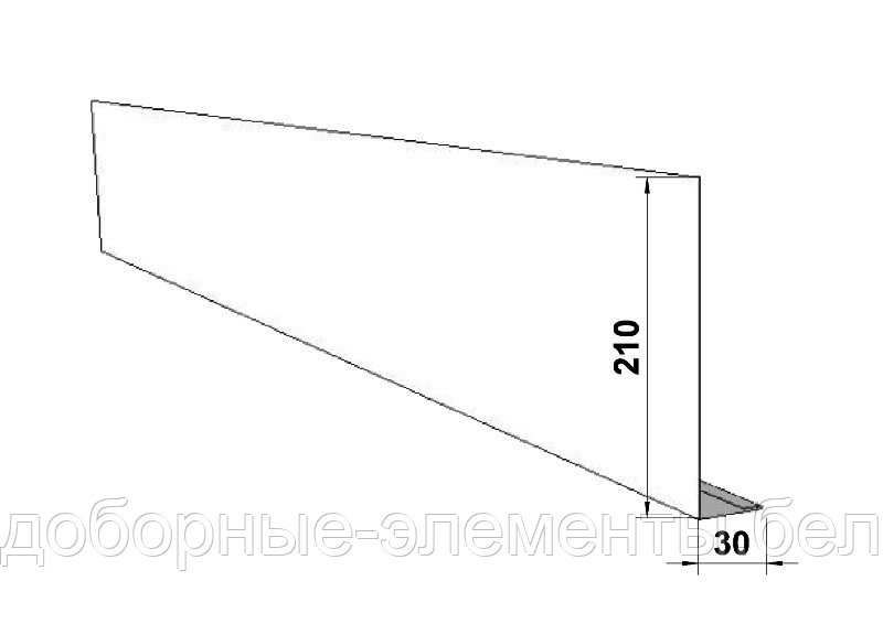 ЛОБОВАЯ ПЛАНКА 210Х30 ММ ДЛЯ СОФИТА RAL 9003 (БЕЛЫЙ) - фото 1 - id-p115050515