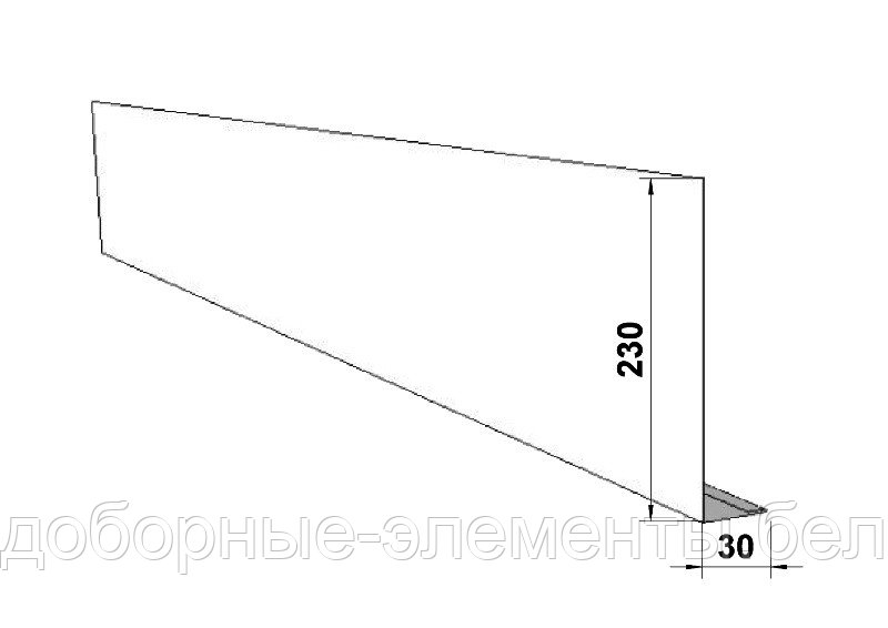 ЛОБОВАЯ ПЛАНКА 230Х30 ММ ДЛЯ СОФИТА RAL 9003 (БЕЛЫЙ) - фото 1 - id-p115050518