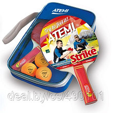 Набор для настольного тенниса Atemi Strike, 2 ракетки и 3 мяча 3*