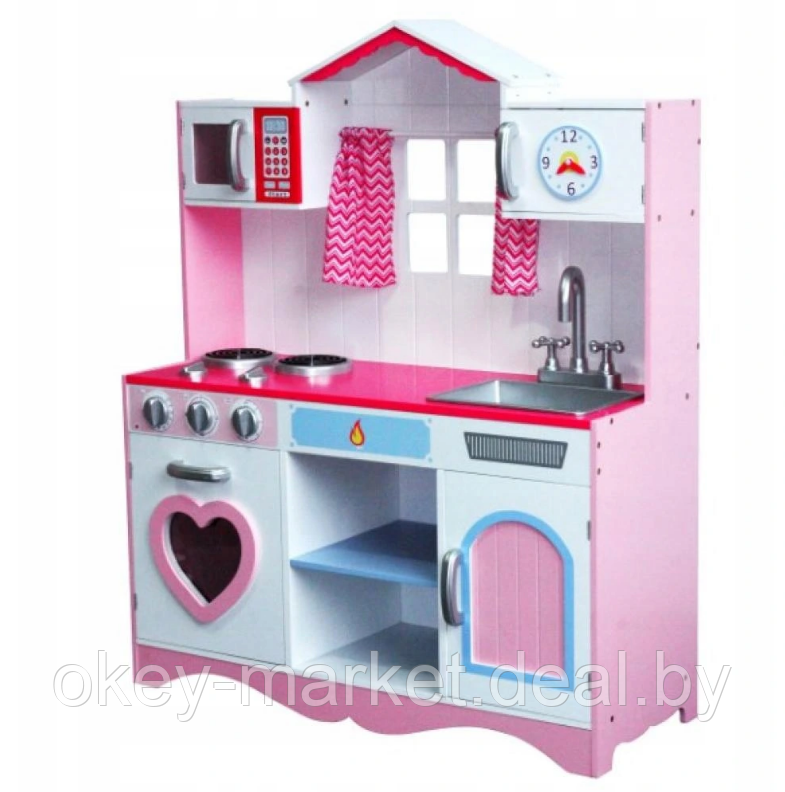 Деревянная кухня для детей PinkPlay, световые эффекты, звук - фото 5 - id-p137908302