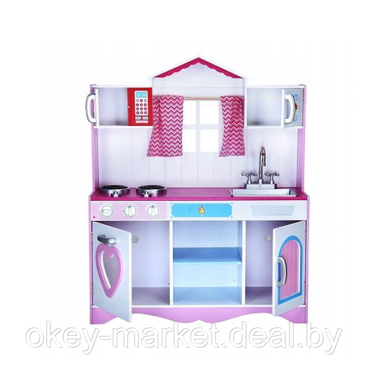 Деревянная кухня для детей PinkPlay, световые эффекты, звук - фото 4 - id-p137908302