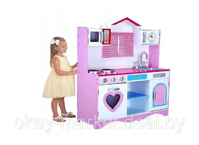 Деревянная кухня для детей PinkPlay, световые эффекты, звук - фото 3 - id-p137908302