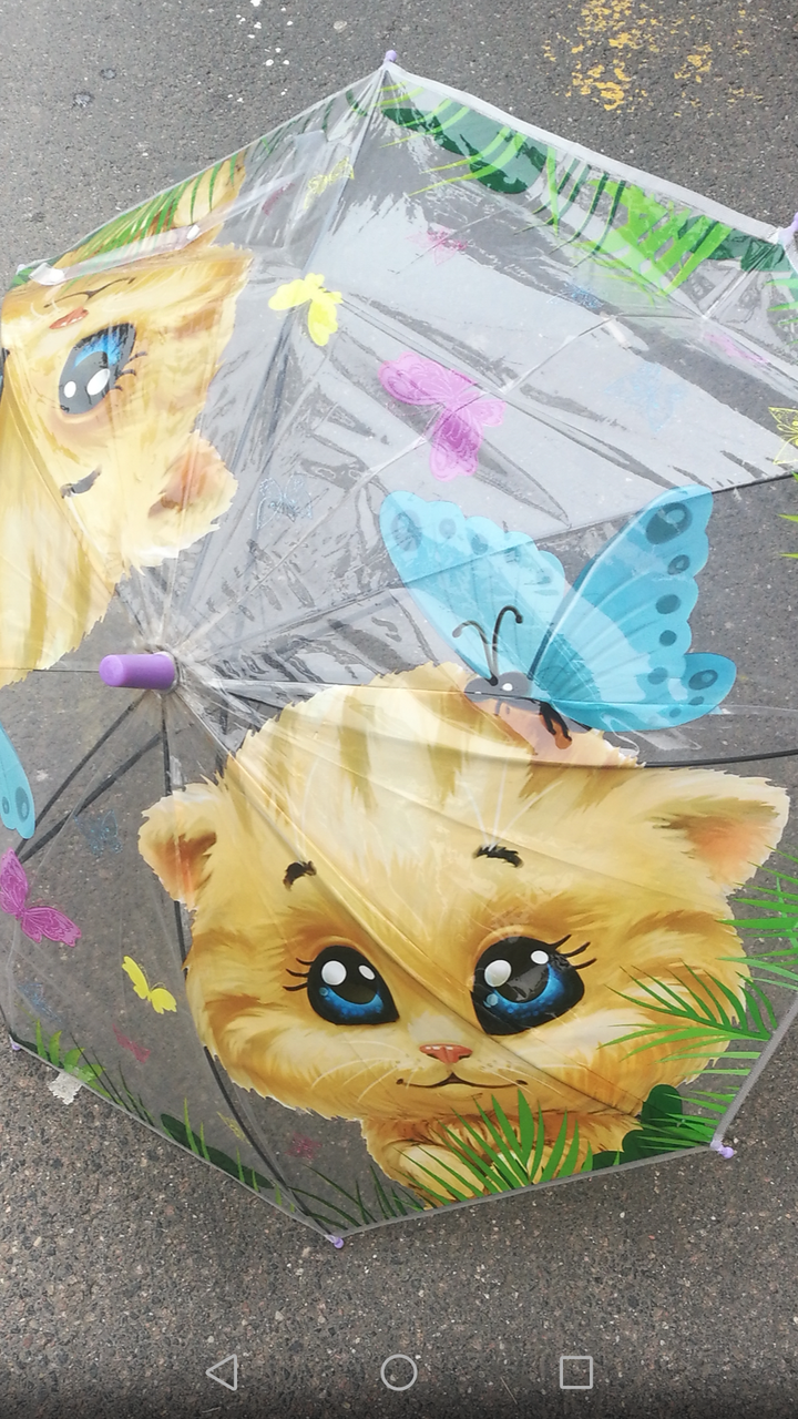 Детские зонтики купол для мальчиков и девочек арт. VT174-1008 со свистком, детский зонтик трость