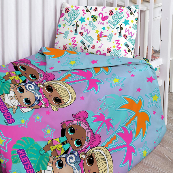 Детское постельное белье в кроватку «LOL Surprise!» Куколки подружки 695159 (Детский)