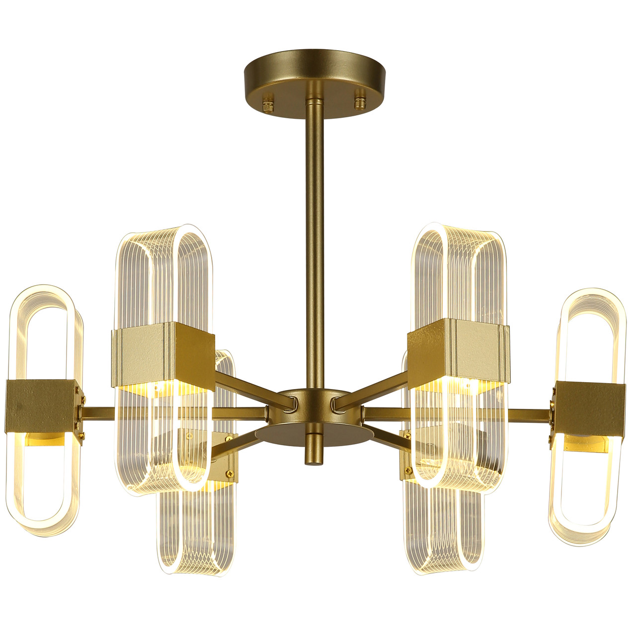 Люстра потолочная, светодиодная WINK MDG313/6 Copper GD, LED 72W