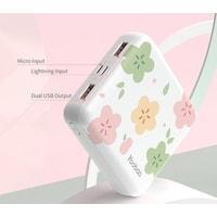 Портативное зарядное устройство Yoobao M4 Mini (белый, цветок), фото 3