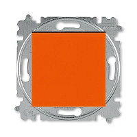 Переключатель перекрёстный одноклавишный ABB Levit оранжевый / дымчатый чёрный - фото 1 - id-p137922794