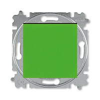 Переключатель перекрёстный одноклавишный ABB Levit зелёный / дымчатый чёрный - фото 1 - id-p137922795
