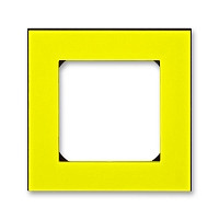 Рамка ABB Levit 1 пост жёлтый / дымчатый чёрный - фото 1 - id-p137922821