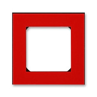 Рамка ABB Levit 1 пост красный / дымчатый чёрный - фото 1 - id-p137922822