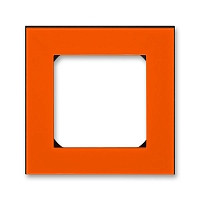 Рамка ABB Levit 1 пост оранжевый / дымчатый чёрный - фото 1 - id-p137922823