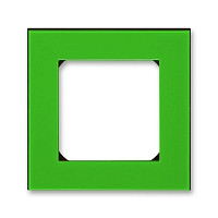 Рамка ABB Levit 1 пост зелёный / дымчатый чёрный - фото 1 - id-p137922824