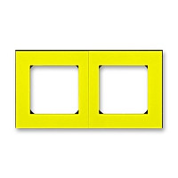 Рамка ABB Levit 2 поста жёлтый / дымчатый чёрный - фото 1 - id-p137922834