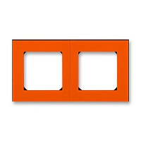 Рамка ABB Levit 2 поста оранжевый / дымчатый чёрный - фото 1 - id-p137922836