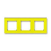 Рамка ABB Levit 3 поста жёлтый / дымчатый чёрный - фото 1 - id-p137922848