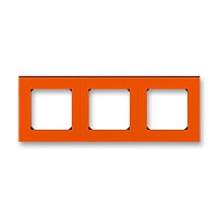 Рамка ABB Levit 3 поста оранжевый / дымчатый чёрный - фото 1 - id-p137922850