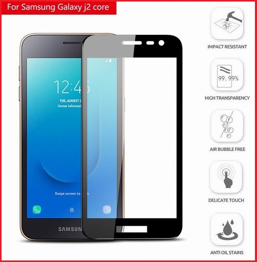 Защитное стекло Full-Screen для Samsung Galaxy J2 Core SM-J260 (5D-9D с полной проклейкой) - фото 2 - id-p137933338