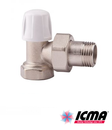 Кран радиаторный угловой обратка ICMA 1/2"