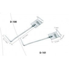 Клямер Wabis для рядовой цементно-песчаной черепицы (ЗАБУДОВА), D-BR100, 100шт/уп - фото 1 - id-p137619153