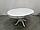 Стол обеденный круглый раскладной Фабрицио из массива диаметр 90 см (тон 9, белая эмаль), фото 6