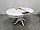 Стол обеденный круглый раскладной Фабрицио из массива диаметр 90 см (тон 9, белая эмаль), фото 4