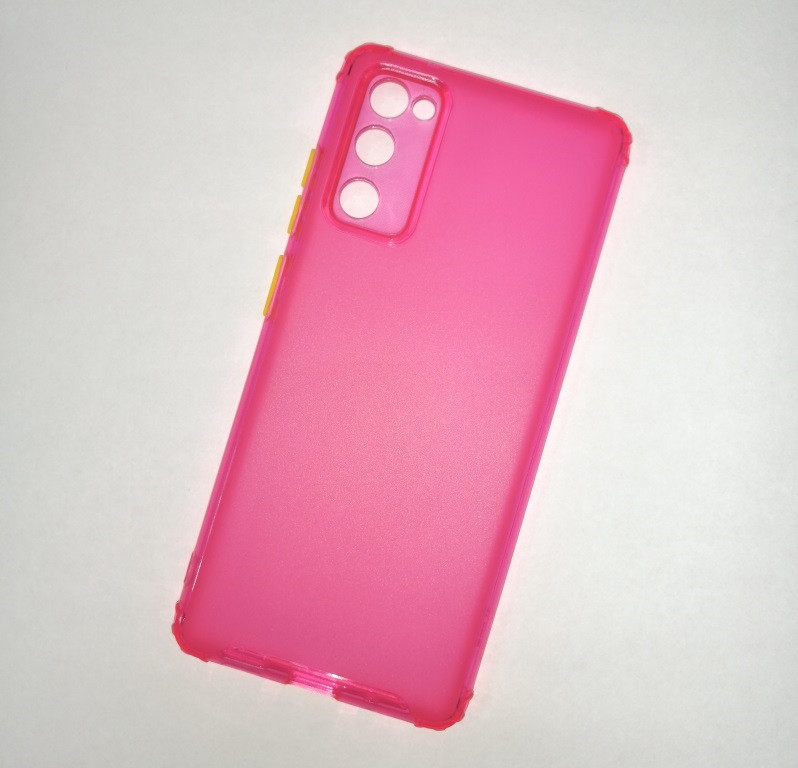 Чехол-накладка JET для Samsung Galaxy S20 FE (силикон) SM-G780 розовый прозрачный с защитой камеры