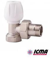 Кран радиаторный угловой подача ICMA 1/2"