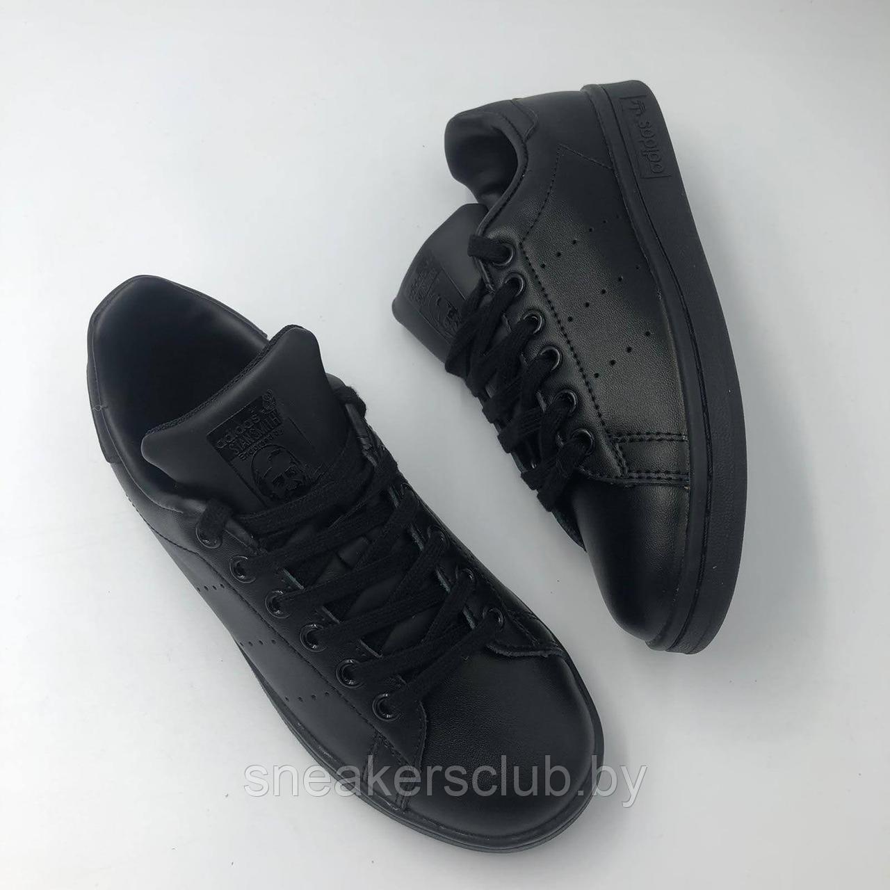 Кроссовки женские Adidas Stan Smith черные/ повседневные/ подростковые