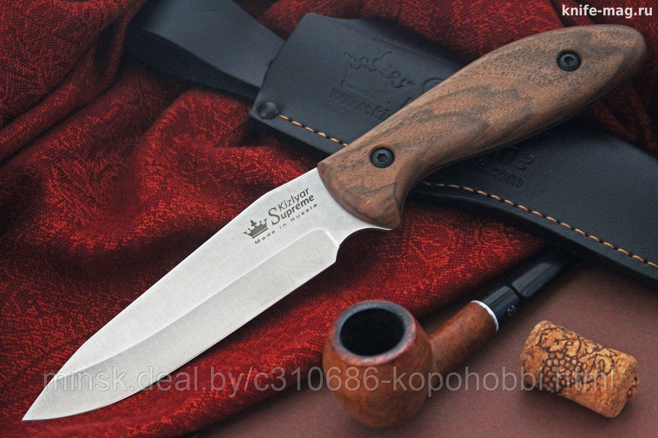 Туристический нож Kizlyar Supreme Flint AUS-8 Satin - фото 1 - id-p137947323