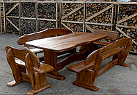 Набор садовой и банной мебели из массива дуба "Рустик Люкс" 1,6 метра 5 предметов