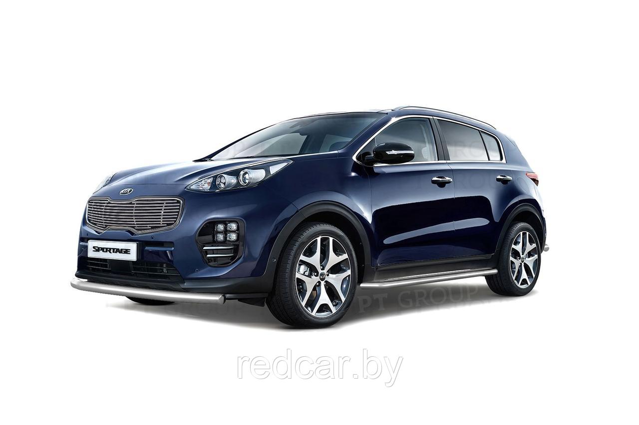 Накладка на решетку радиатора (НПС) KIA Sportage с 2016-2018 - фото 2 - id-p137949512