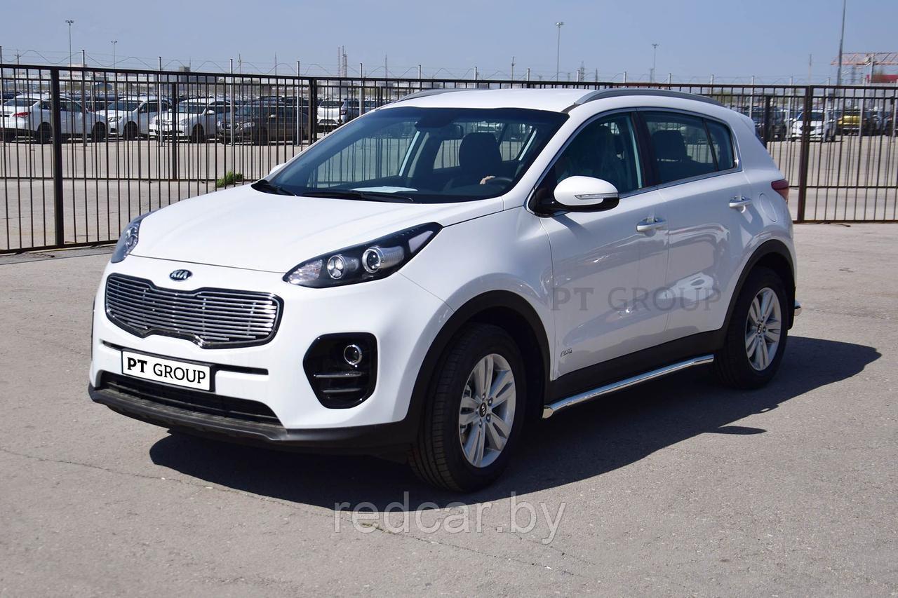 Накладка на решетку радиатора (НПС) KIA Sportage с 2016-2018 - фото 5 - id-p137949512