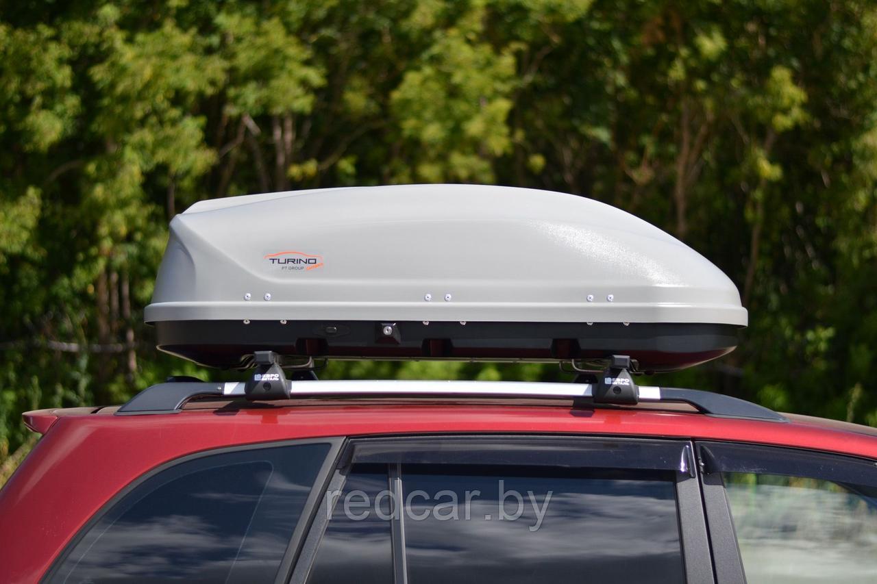 Автобокс на крышу Серый Turino Compact (360 л) Аэродинамический с двусторонним открыванием - фото 7 - id-p137949535