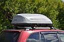 Автобокс на крышу Серый Turino Compact (360 л) Аэродинамический с двусторонним открыванием, фото 8