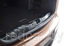 Накладка в проём багажника (ABS, черное тиснение) LADA XRAY с 2016